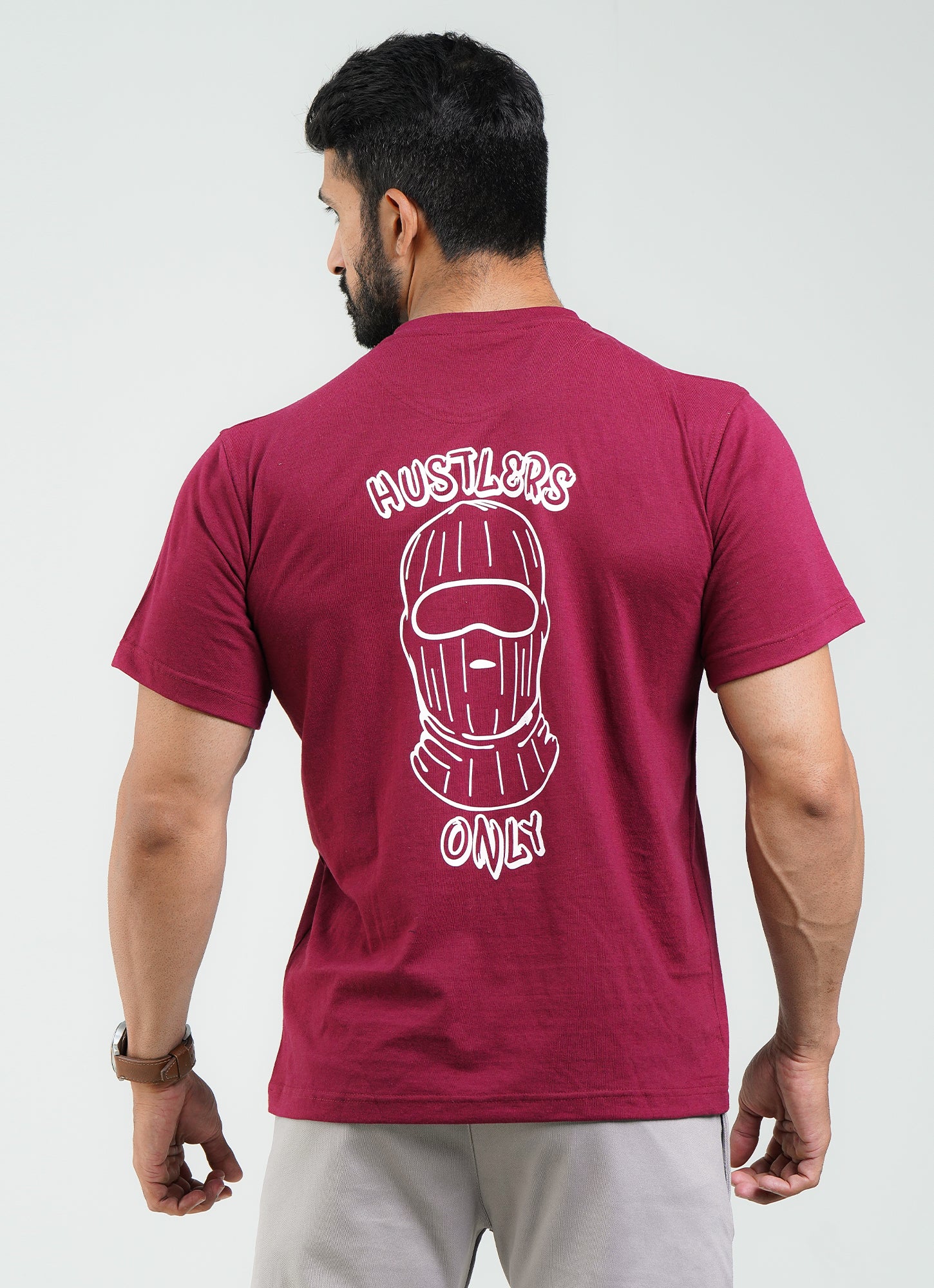 Balaclava Loose Fit T-Shirt - Maroon