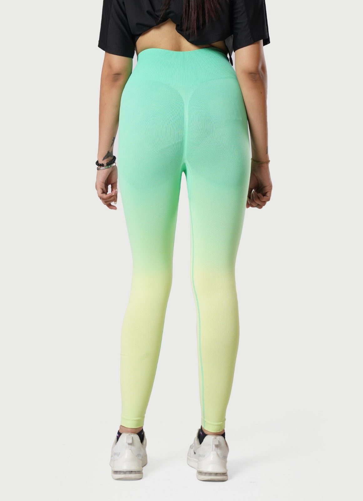 Dip Dye Seamless Leggings - Turquoise