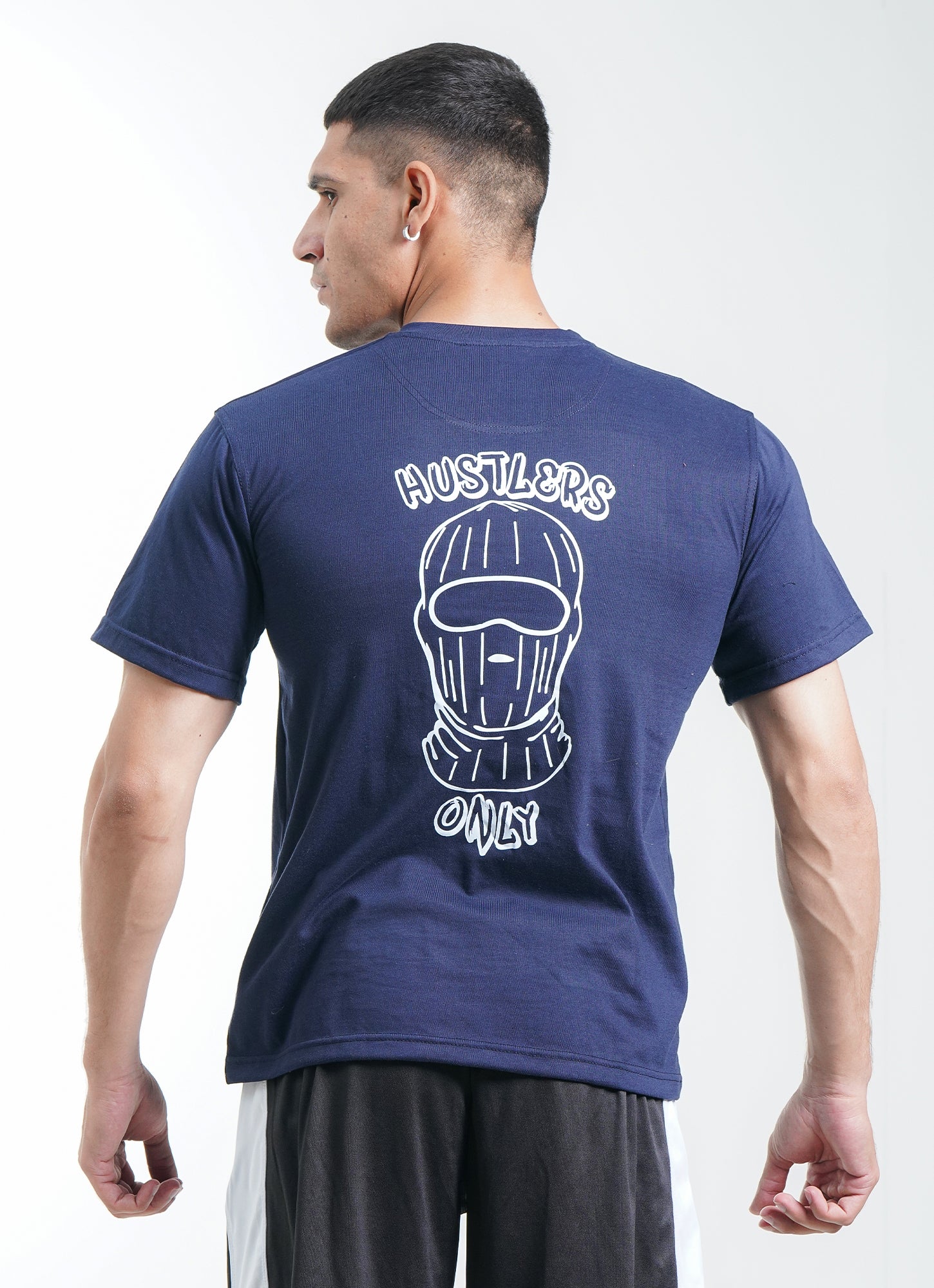Balaclava Loose Fit T-Shirt-Navy