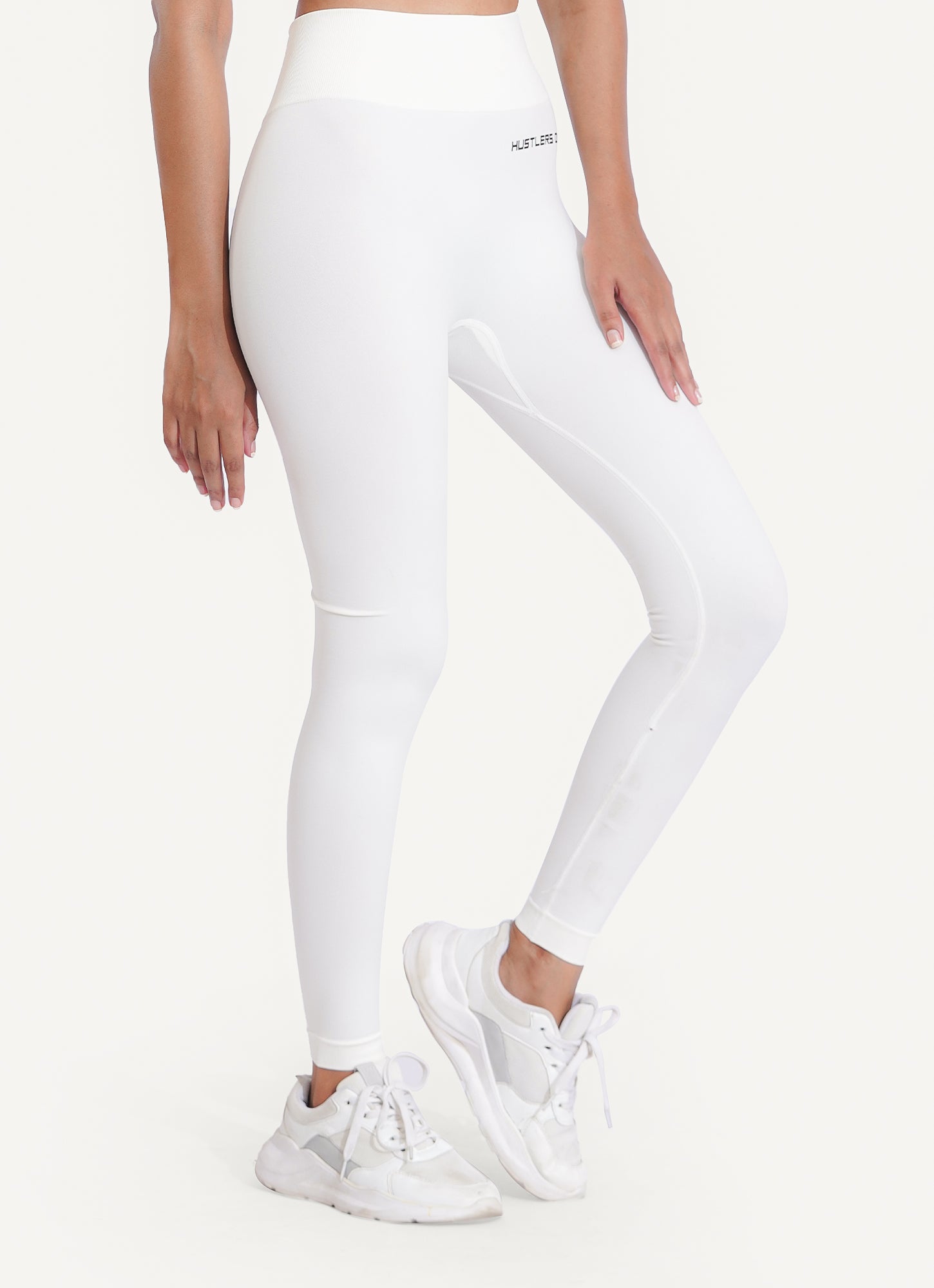White Activate Seamless Leggings For Women | HustlersOnlyPK