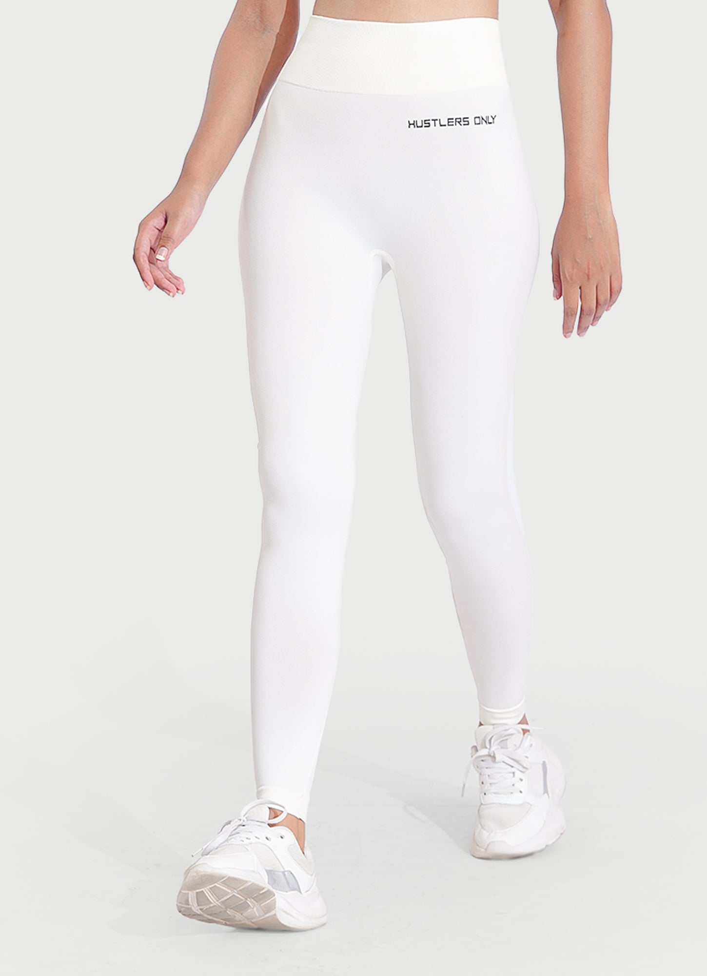 White Activate Seamless Leggings For Women | HustlersOnlyPK