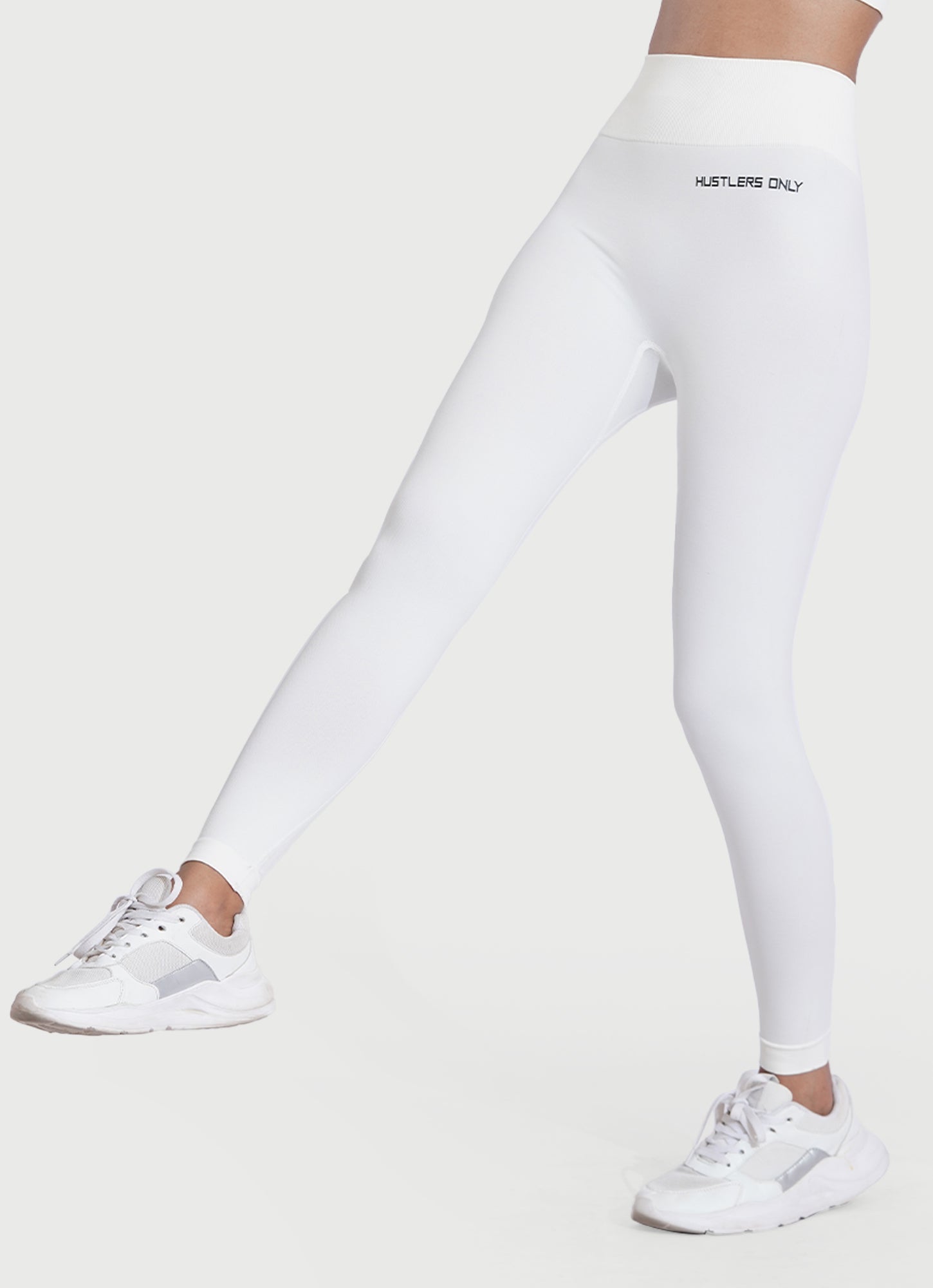 White Activate Seamless Leggings For Workout | HustlersOnlyPK