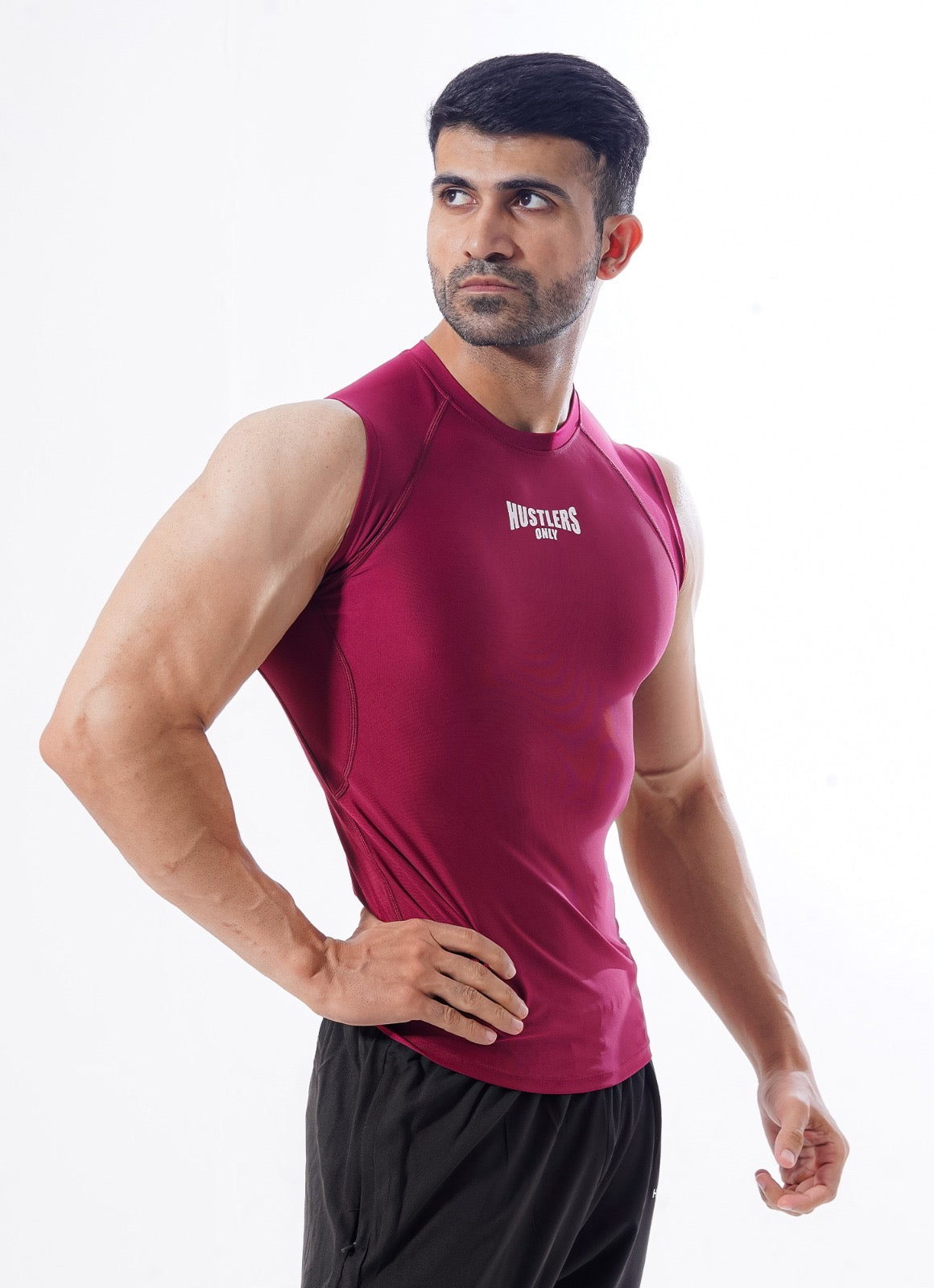 Bergundy Apex Compression Cut Offs for men | HustlersOnlyPK