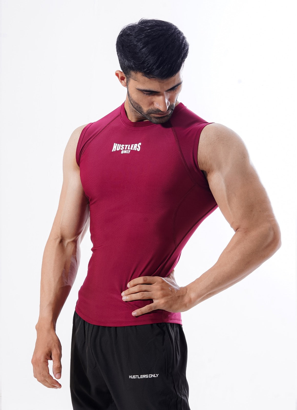 Bergundy Apex Compression Cut Offs for men | HustlersOnlyPK