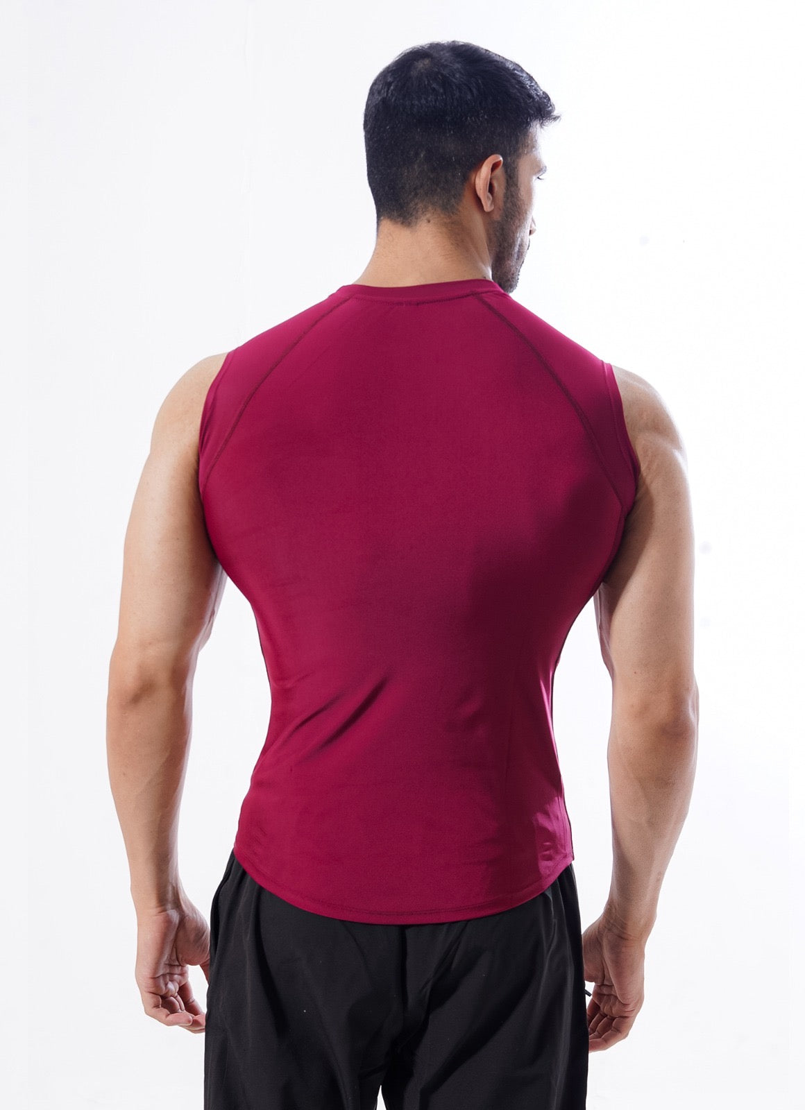 Bergundy Apex Compression Cut Offs for gym | HustlersOnlyPK