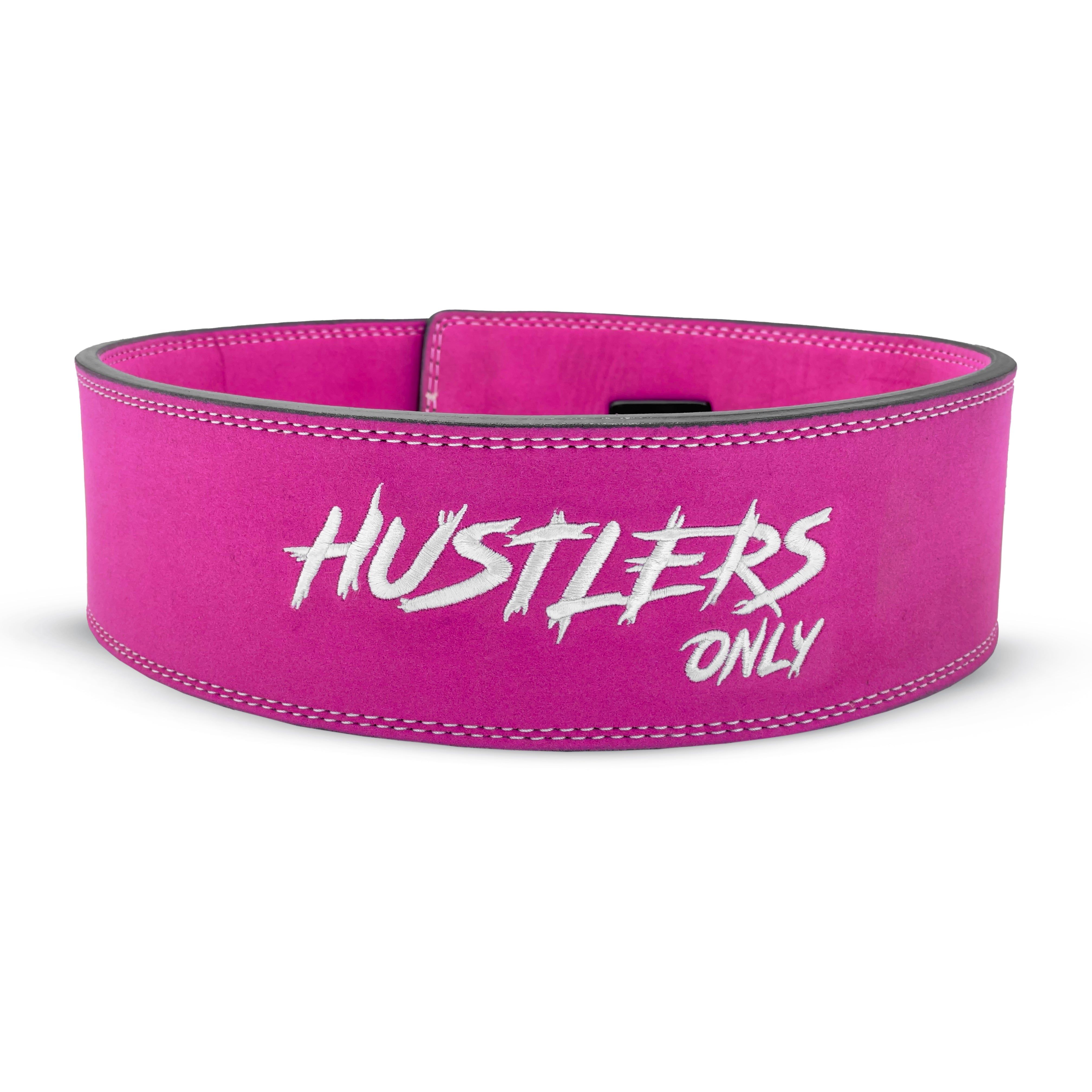 10mm Suede Leather Lever Belt - Barbie Pink
