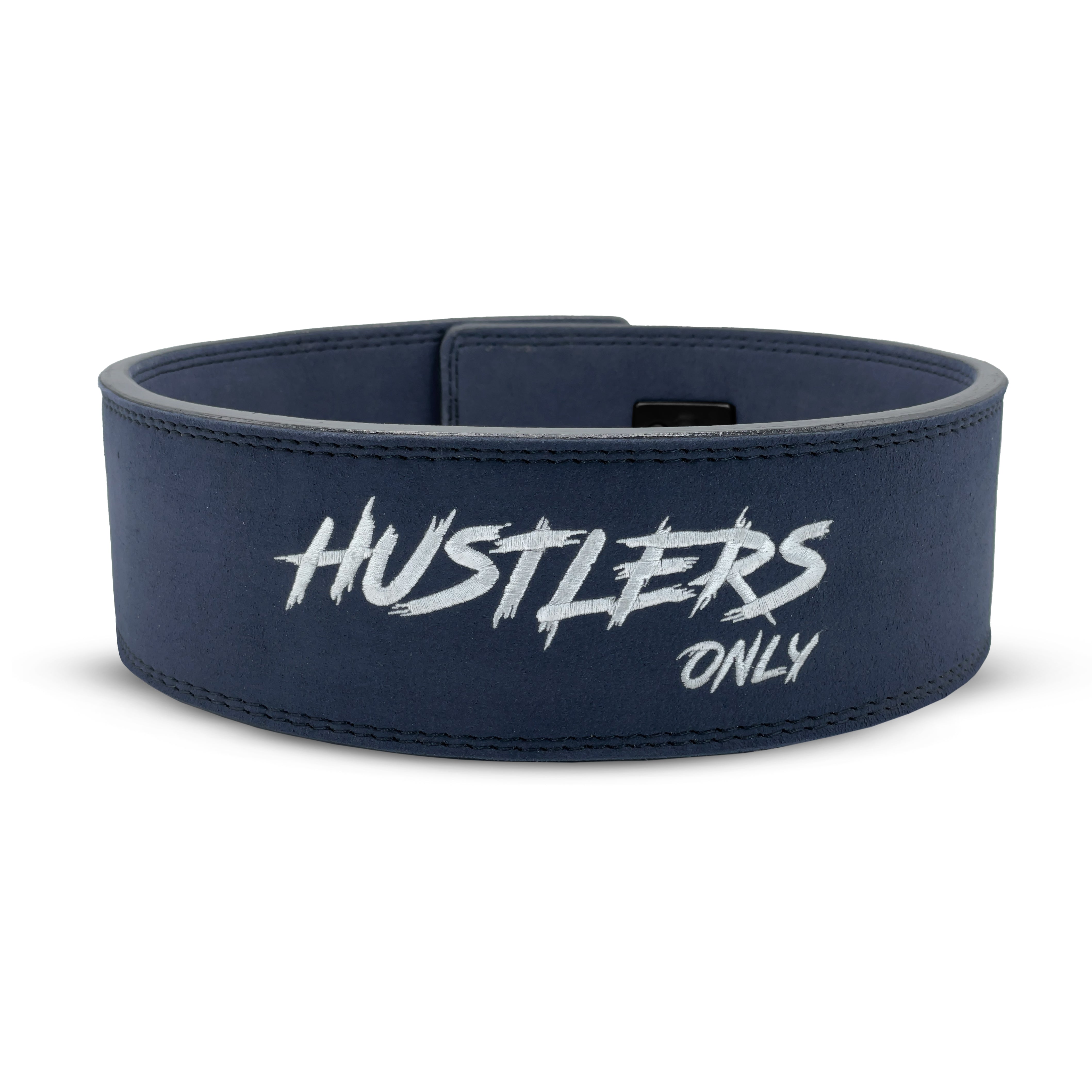 10mm Suede Leather Lever Belt - Blue