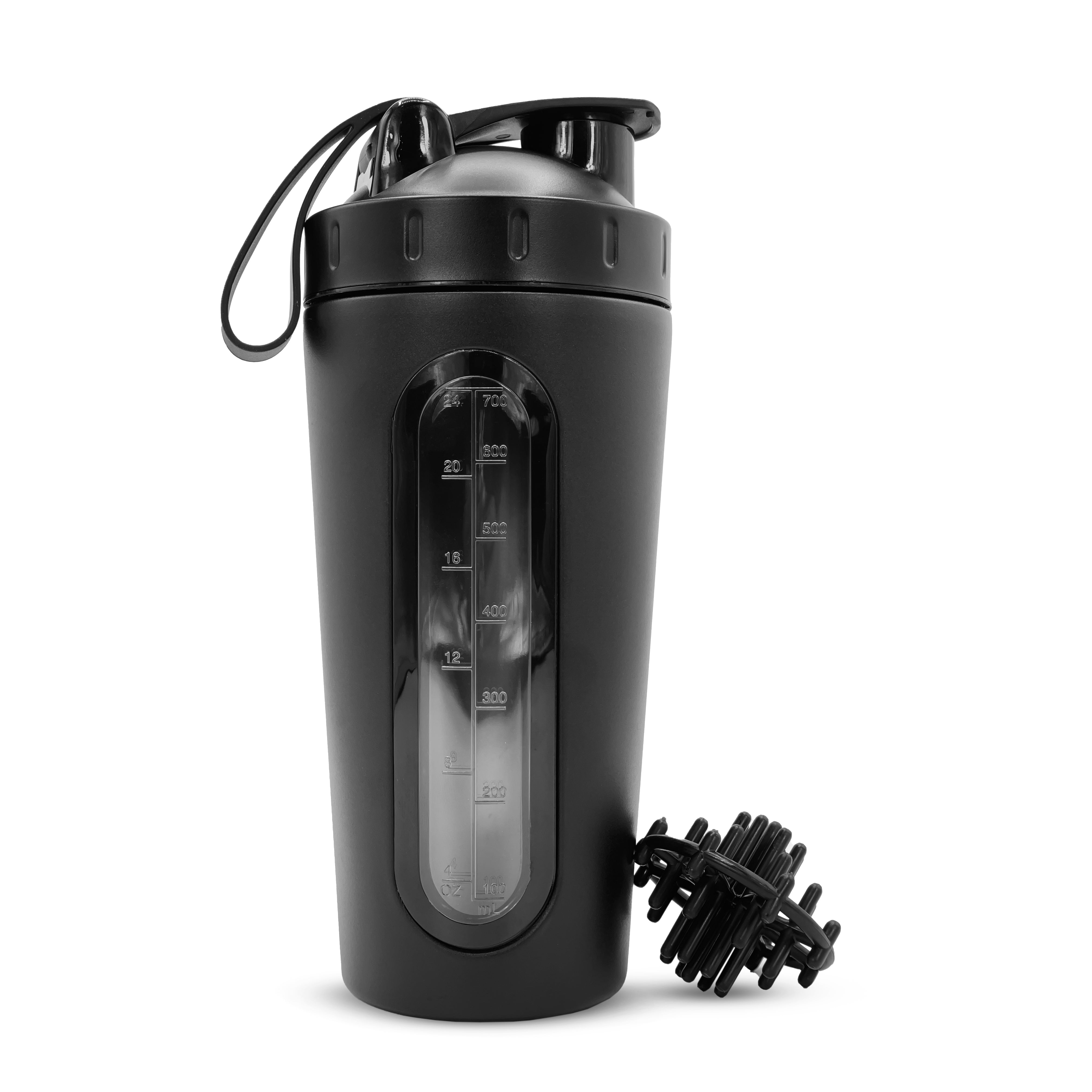 Stainless Steel Shaker Bottle - Black