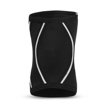 7mm Metal Knee Sleeves - Black with White Stripes