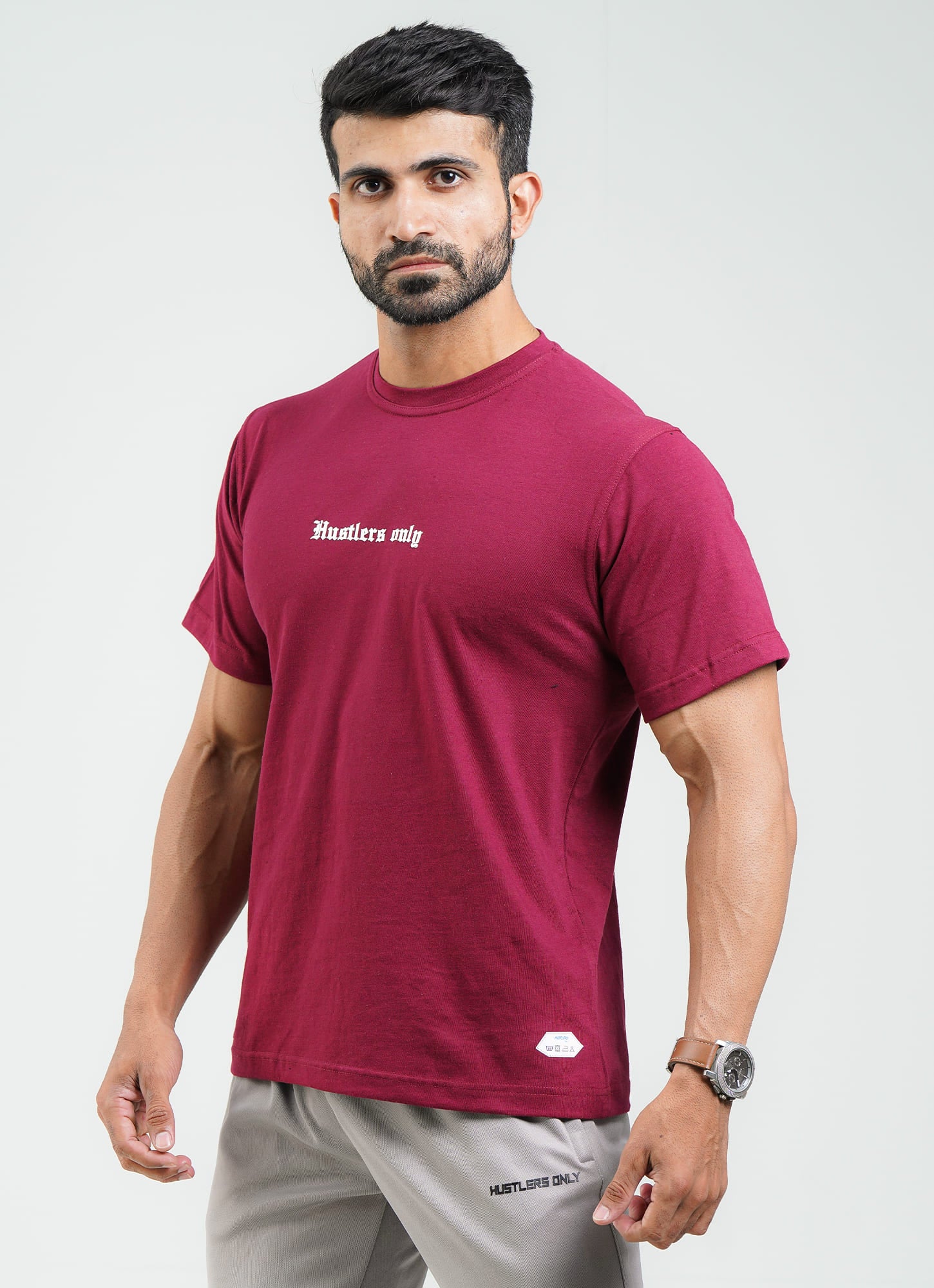 Balaclava Loose Fit Maroon T-Shirt For Men | HustlersOnlyPK