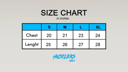 Men's Blackout Hoodie Size Chart | HustlersOnlyPK