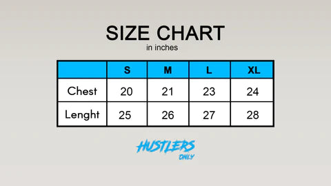 Men's Blackout Hoodie Size Chart | HustlersOnlyPK