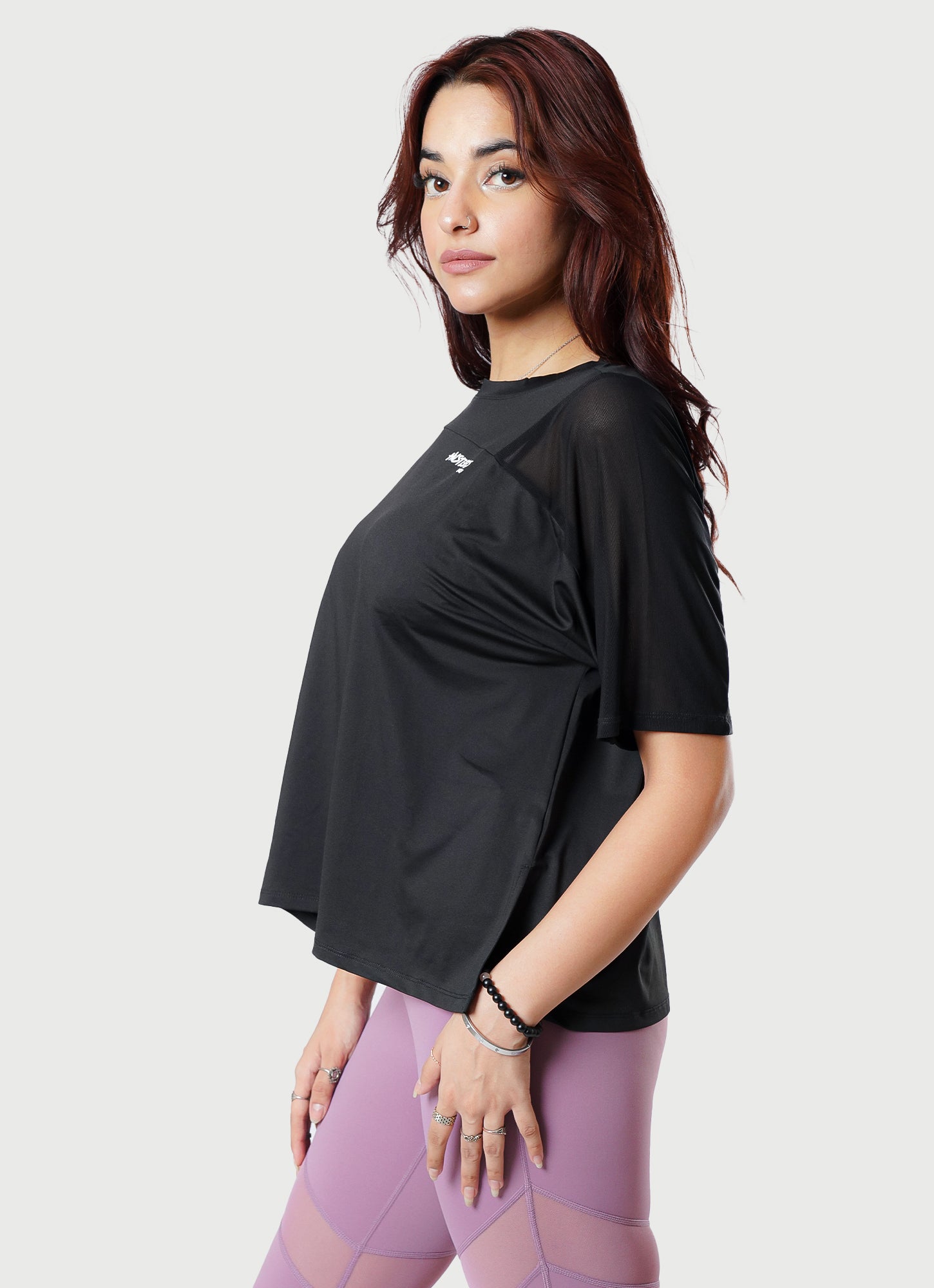 Black Breeze T Shirt With Mesh | HustlersOnlyPK