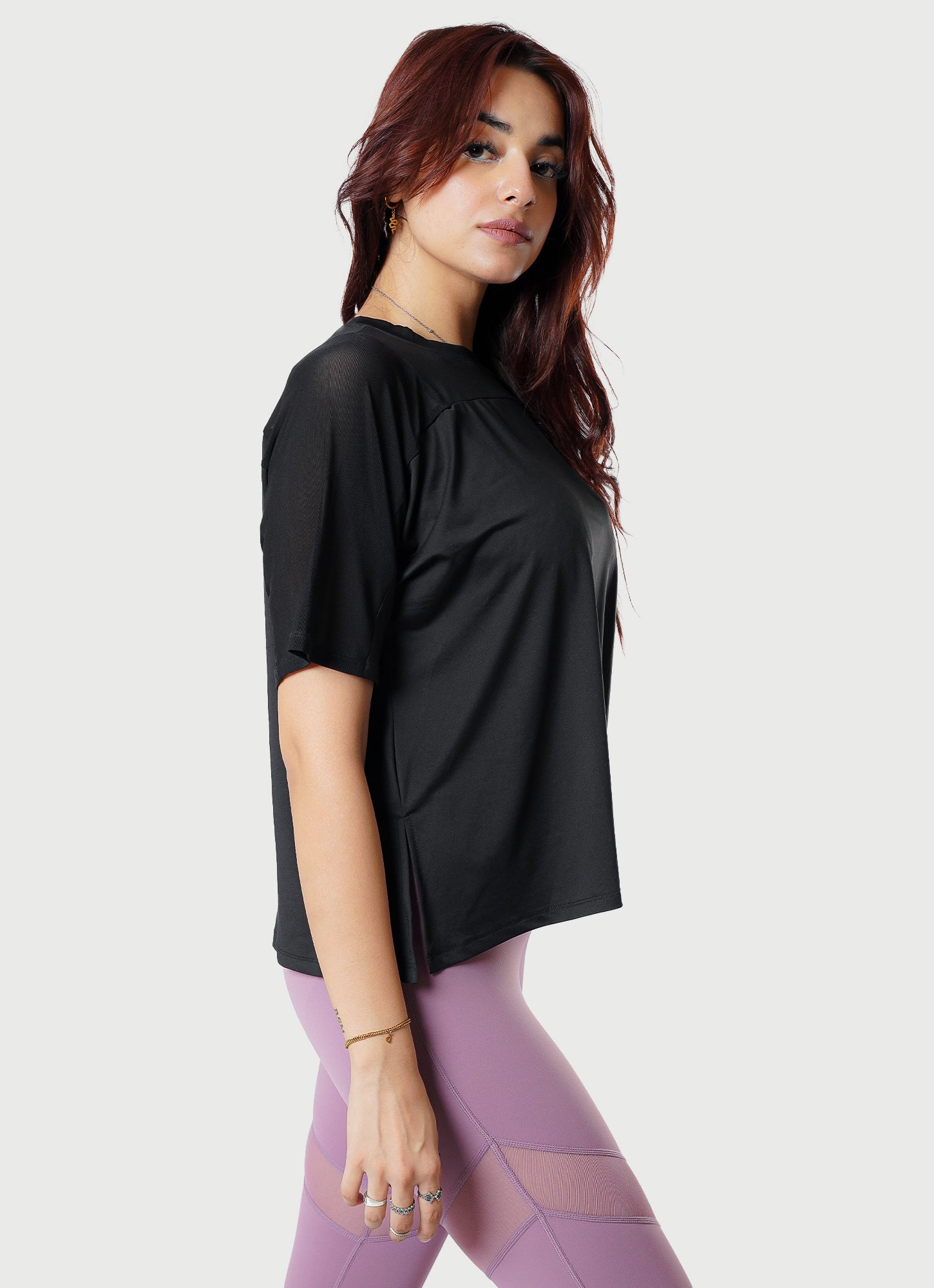 Black Breeze T Shirt With Mesh for Workout | HustlersOnlyPK