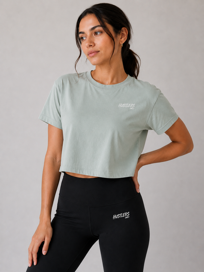 Rush Crop T-Shirt-Green