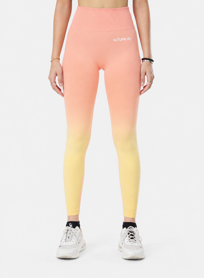 Dip Dye Seamless Leggings - Peach