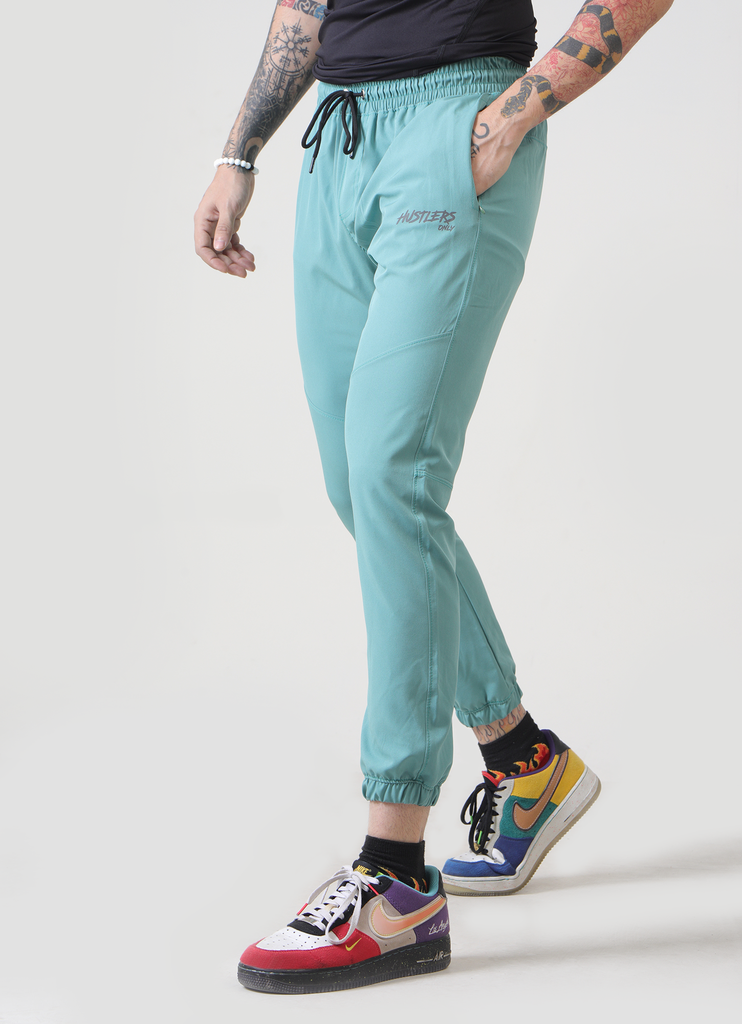 Comfort Sea Green Joggers for Mens | HustlersOnlyPK