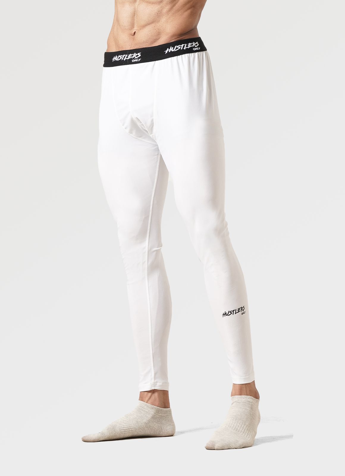 Compression White Leggings for Men | HustlersOnlyPK