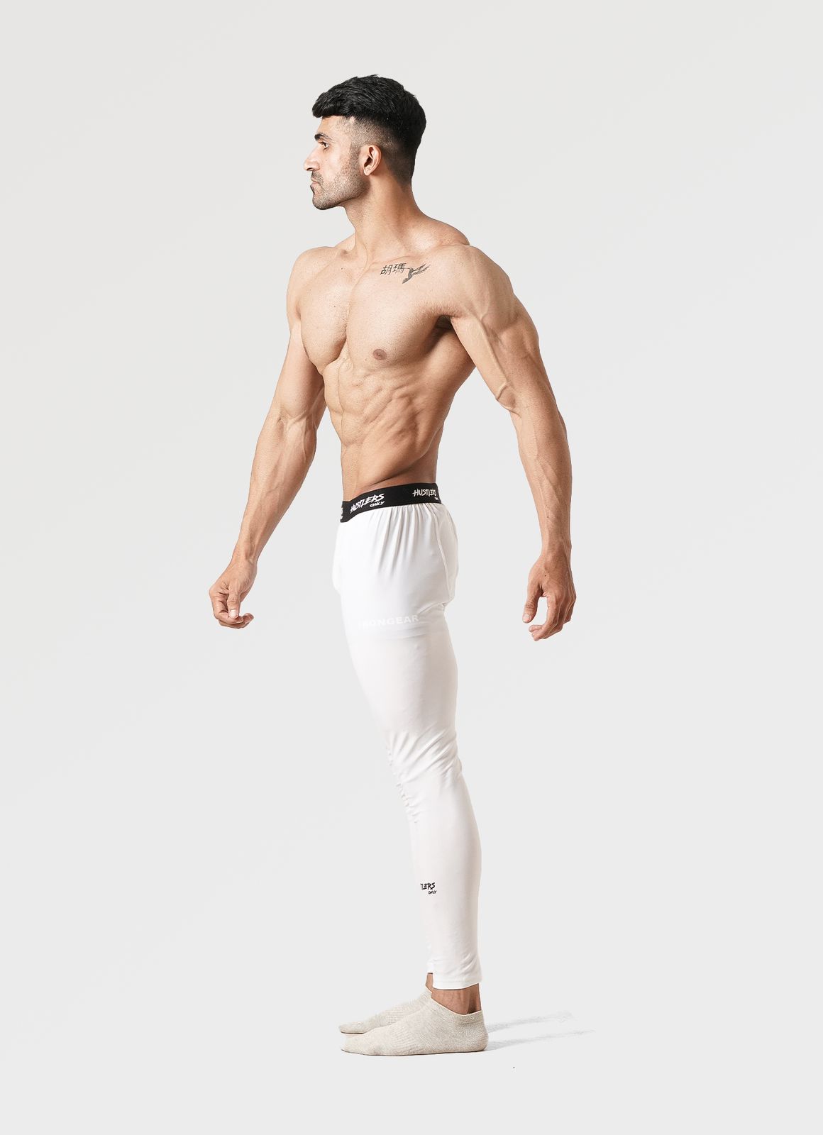 White Compression Leggings for Men | HustlersOnlyPK
