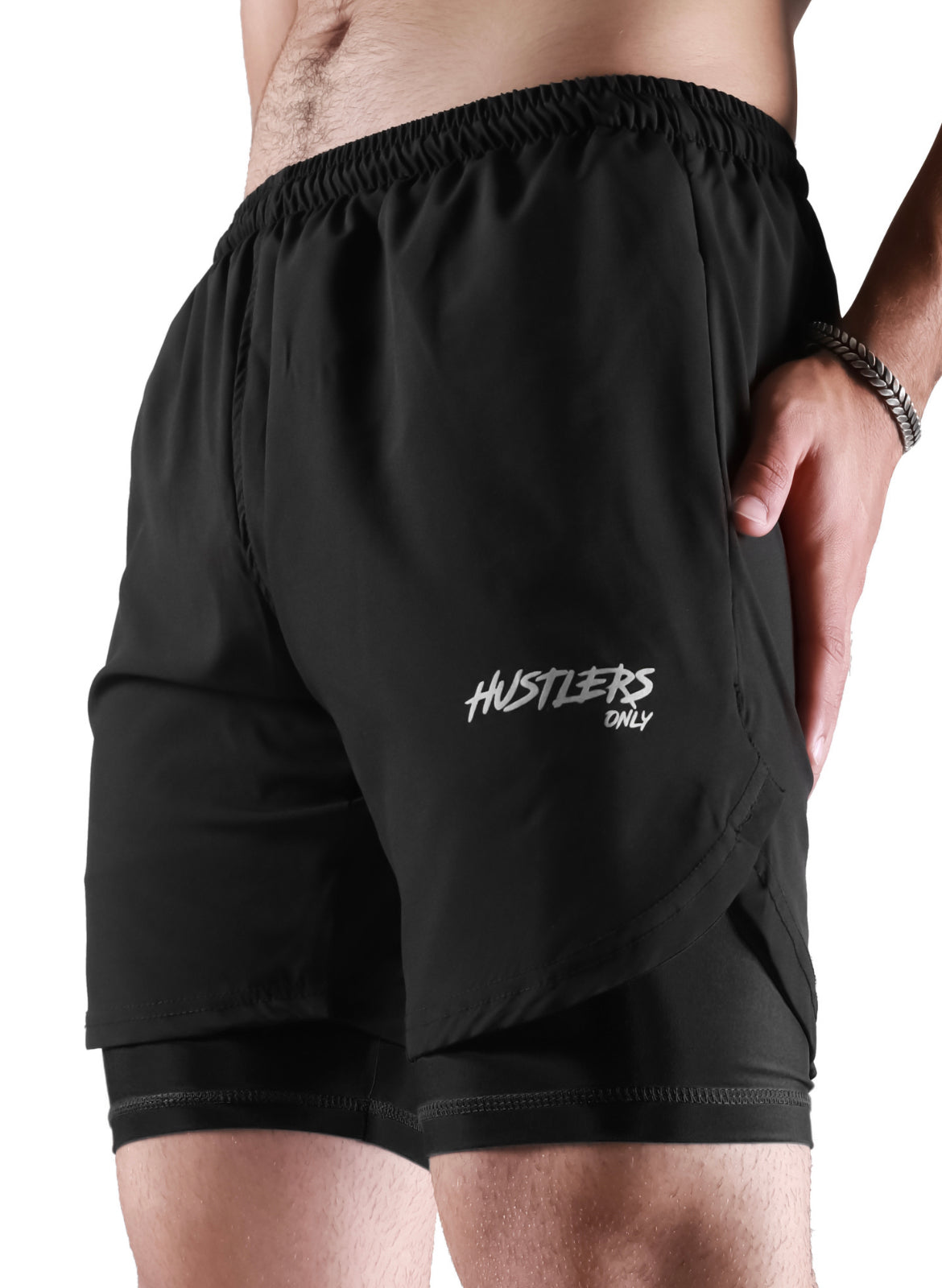 Compression Black Shorts for Mens | HustlersOnlyPK