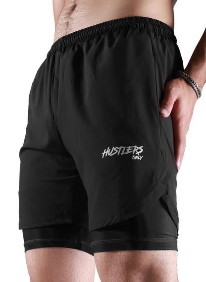Compression Black Shorts for Mens | HustlersOnlyPK