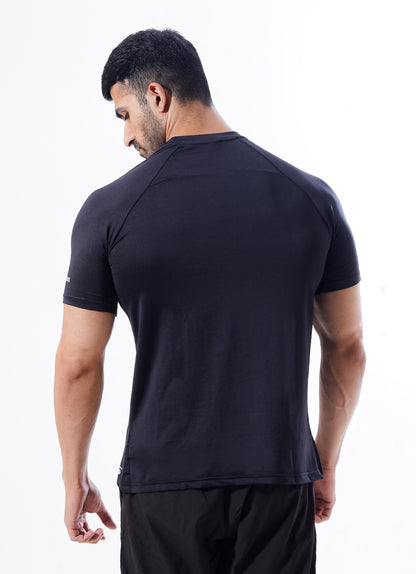Crest Cardio Tshirt Jet Black For Men | HustlersOnlyPK