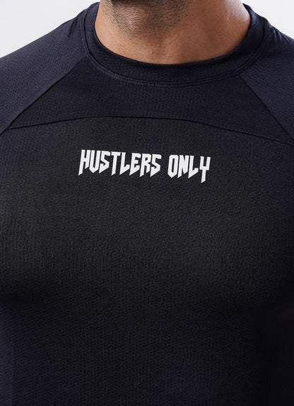 Jet Black Crest Cardio Tshirt For Men | HustlersOnlyPK