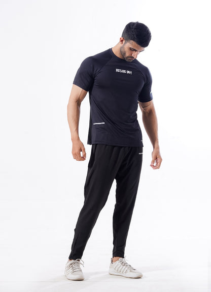 Jet Black Tshirt For Men | HustlersOnlyPK