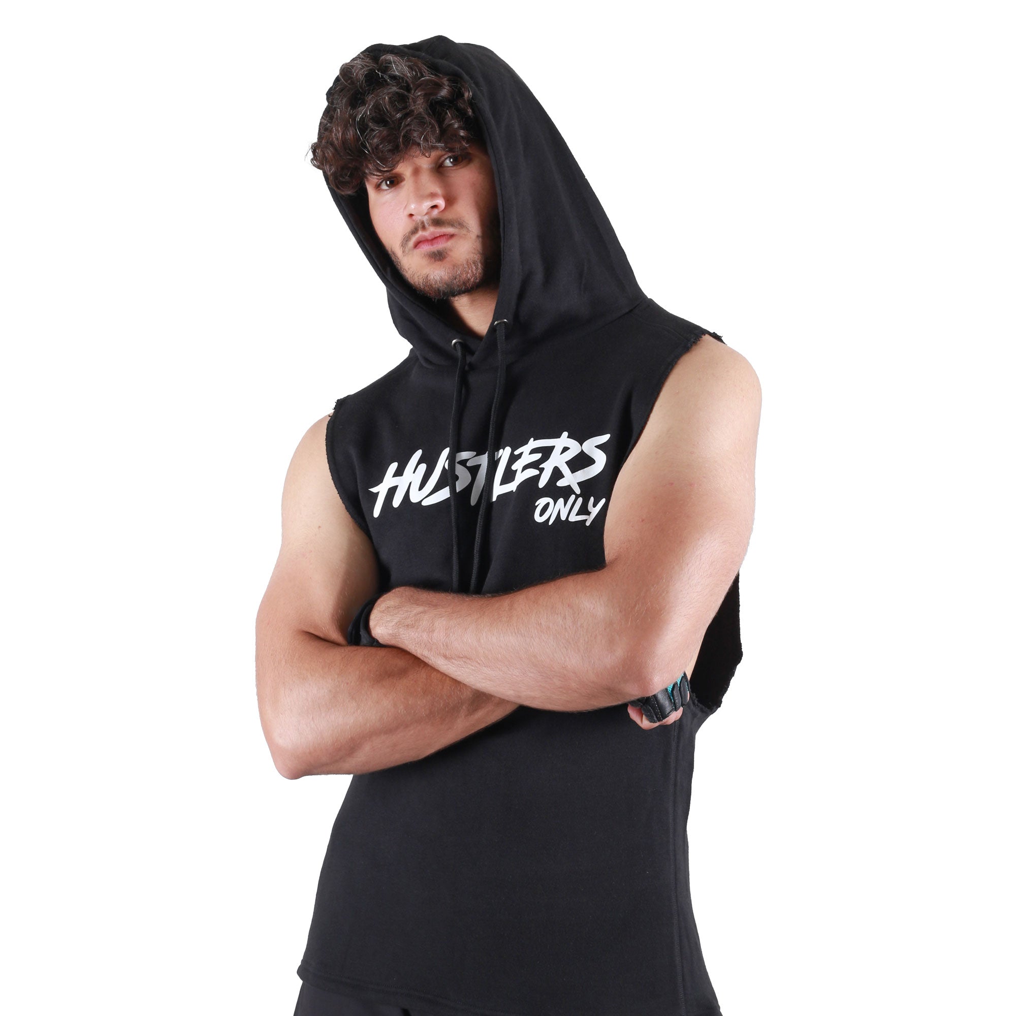 Critical Sleeveless Hoodie Black | HustlersOnlyPK