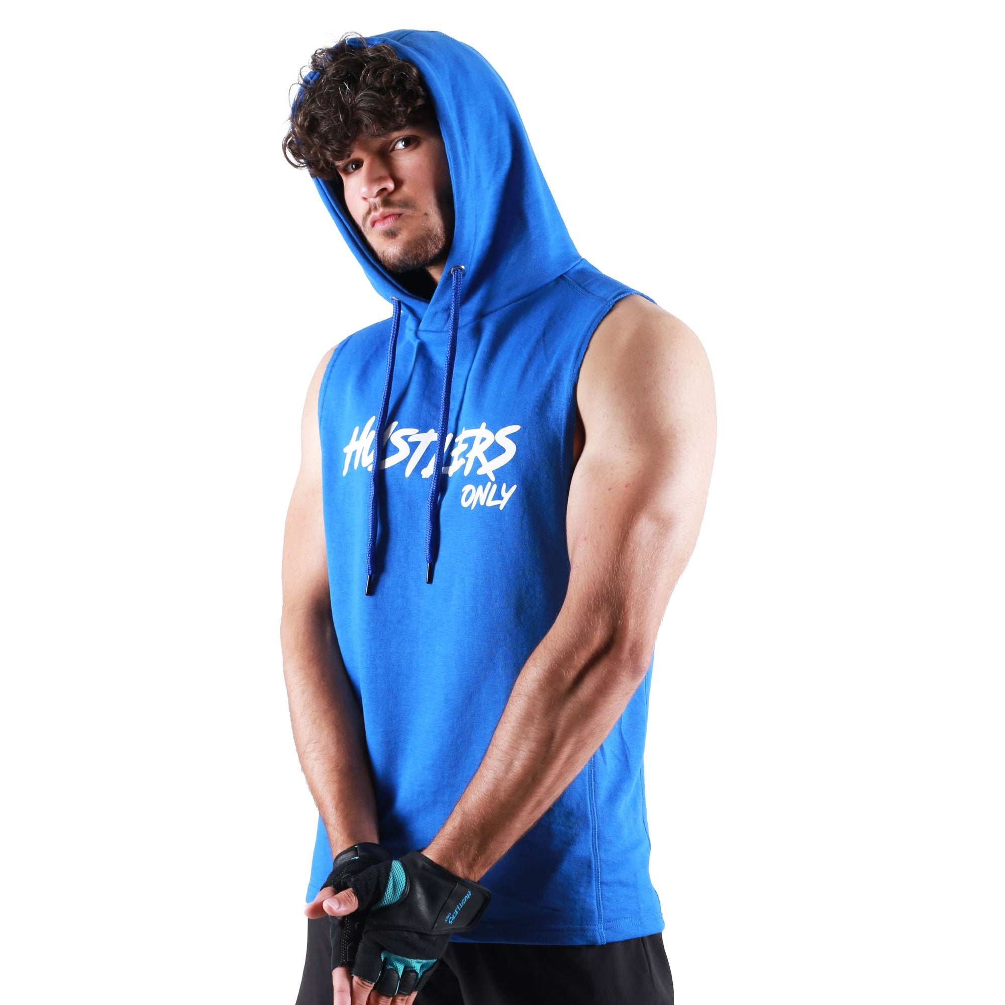 Critical Sleeveless Hoodie Blue for Mens | HustlersOnlyPK