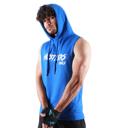 Critical Sleeveless Hoodie Blue for Mens | HustlersOnlyPK