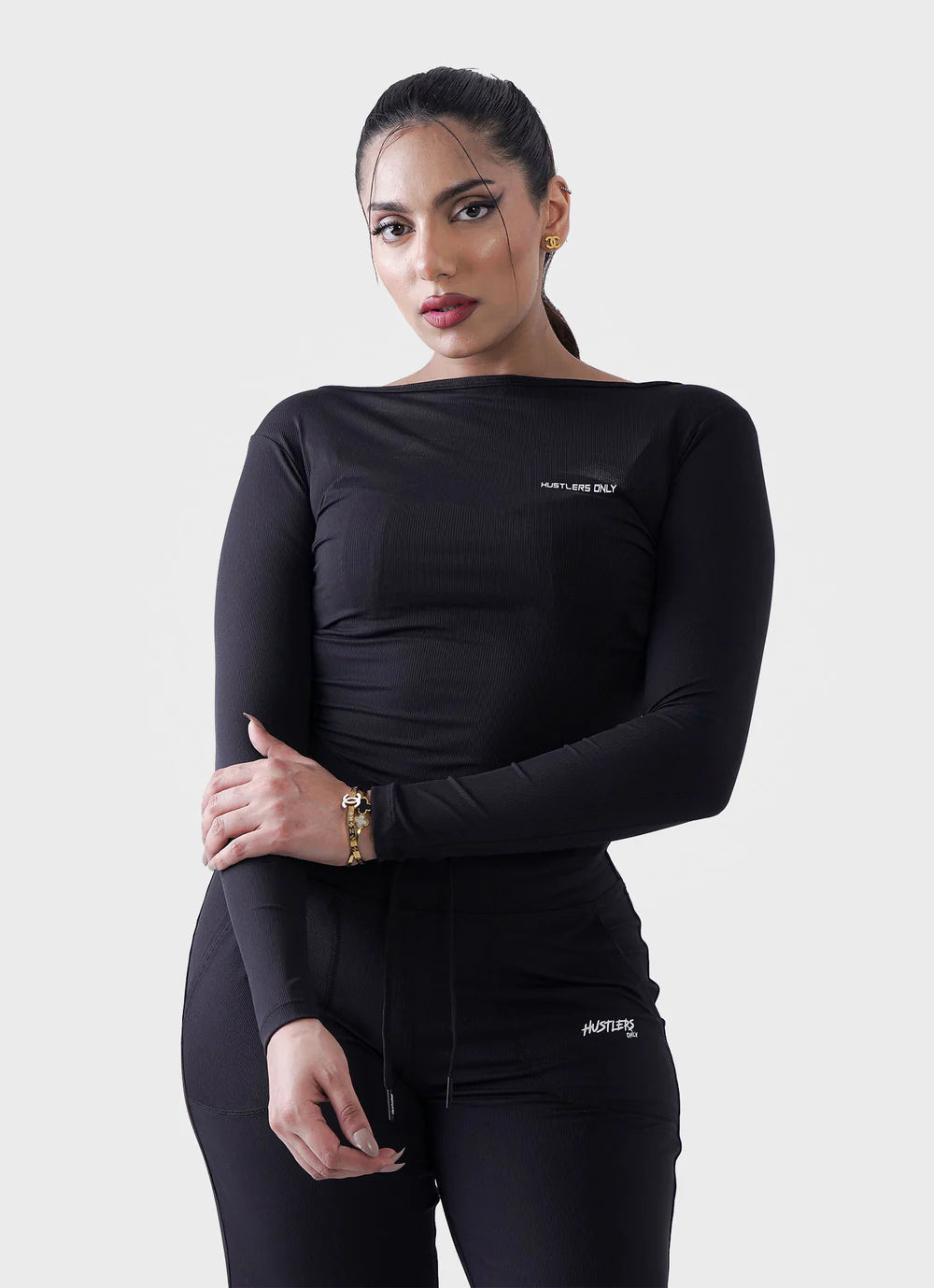 Black Diamond Crop Shirt for Womens | HustlersOnlyPK