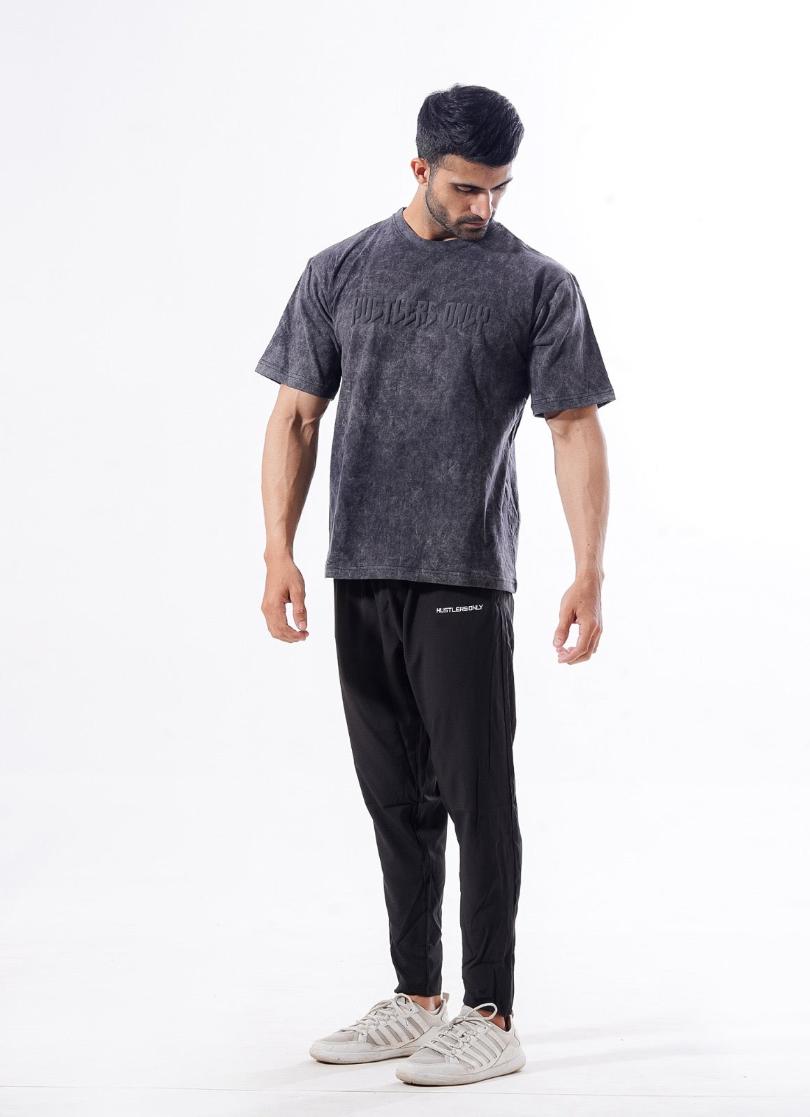 Drippy Acid Wash Black T-shirt For Men | HustlersOnlyPK