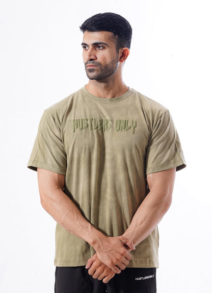 Drippy Acid Wash Green T-shirt For Gym | HustlersOnlyPK