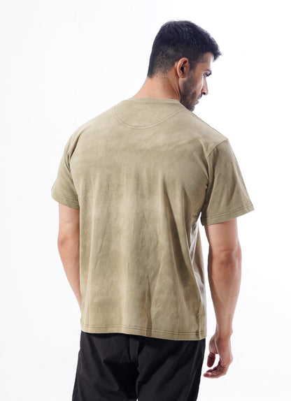 Drippy Acid Wash Green T-shirt For Men | HustlersOnlyPK