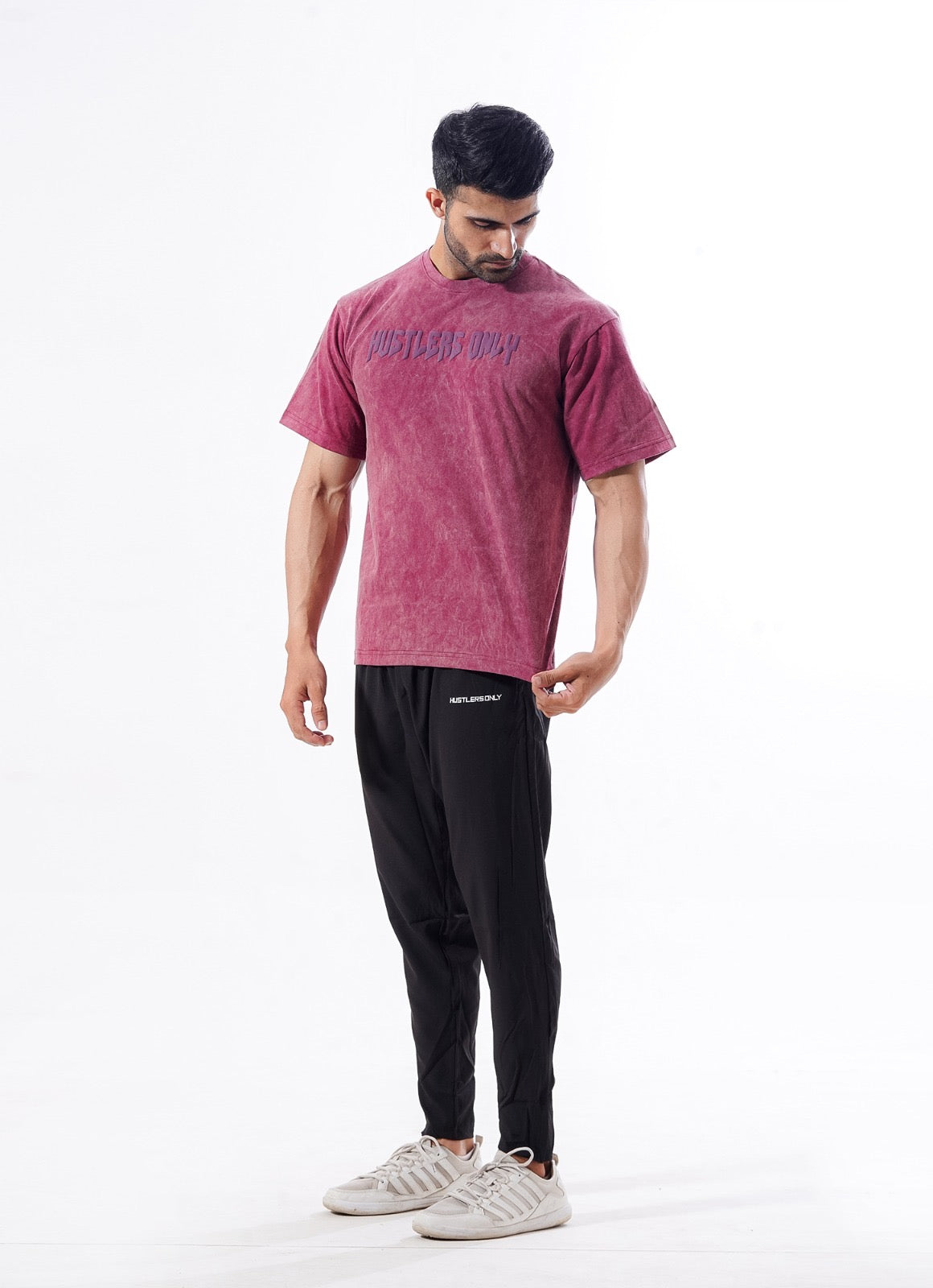 Drippy Acid Wash Maroon T-shirt For Men | HustlersOnlyPK