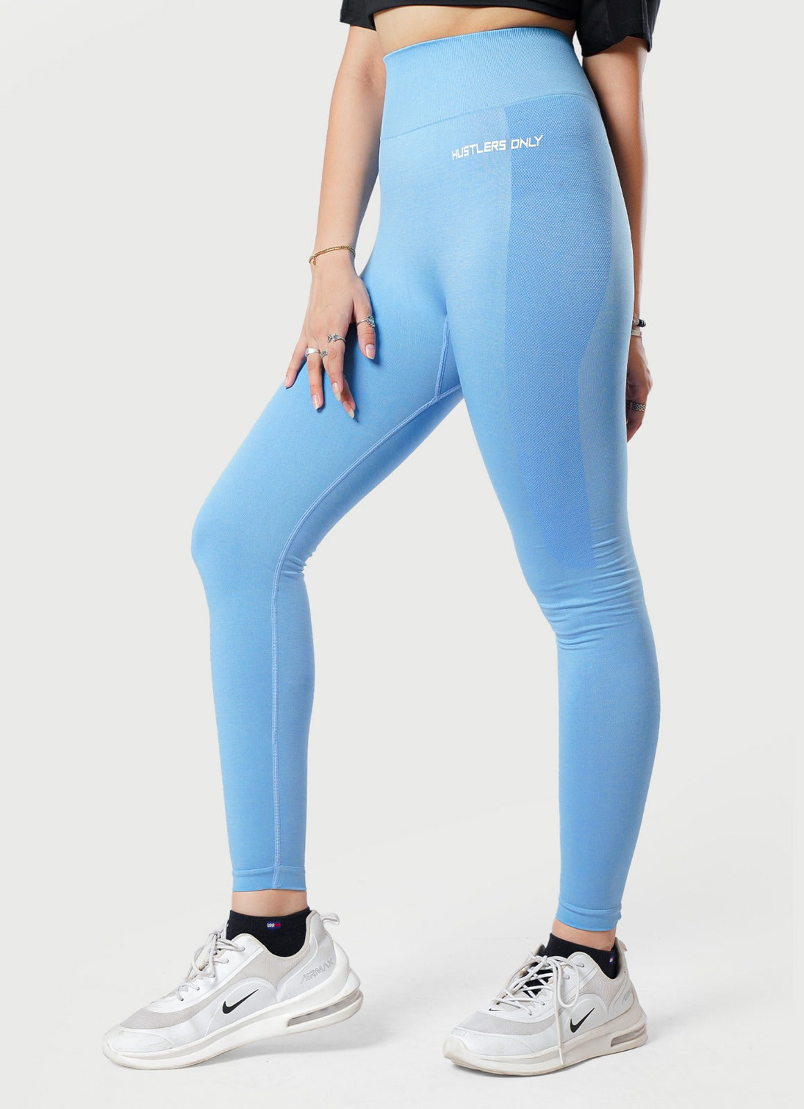 Electric Blue Everyday Seamless Leggings For Women | HustlersOnlyPK