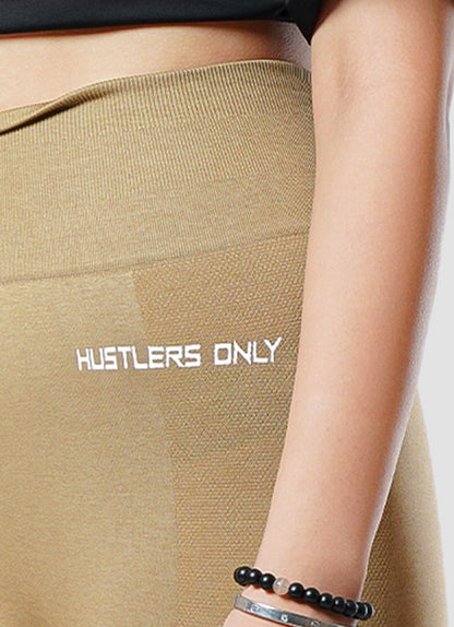 Everyday Seamless Leggings In Wheat Colour For Women | HustlersOnlyPK