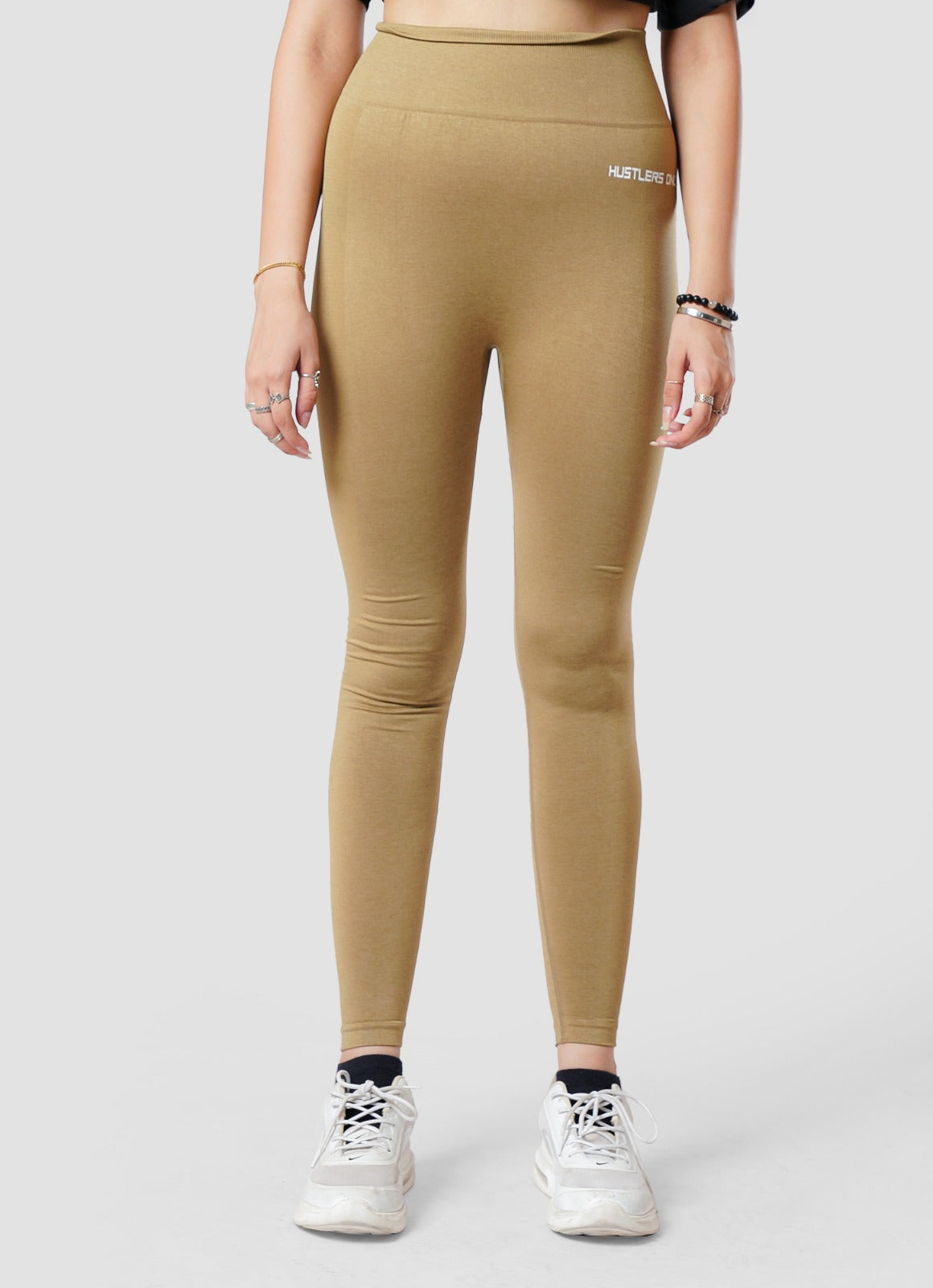 Everyday Seamless Leggings In Wheat Colour For Women | HustlersOnlyPK