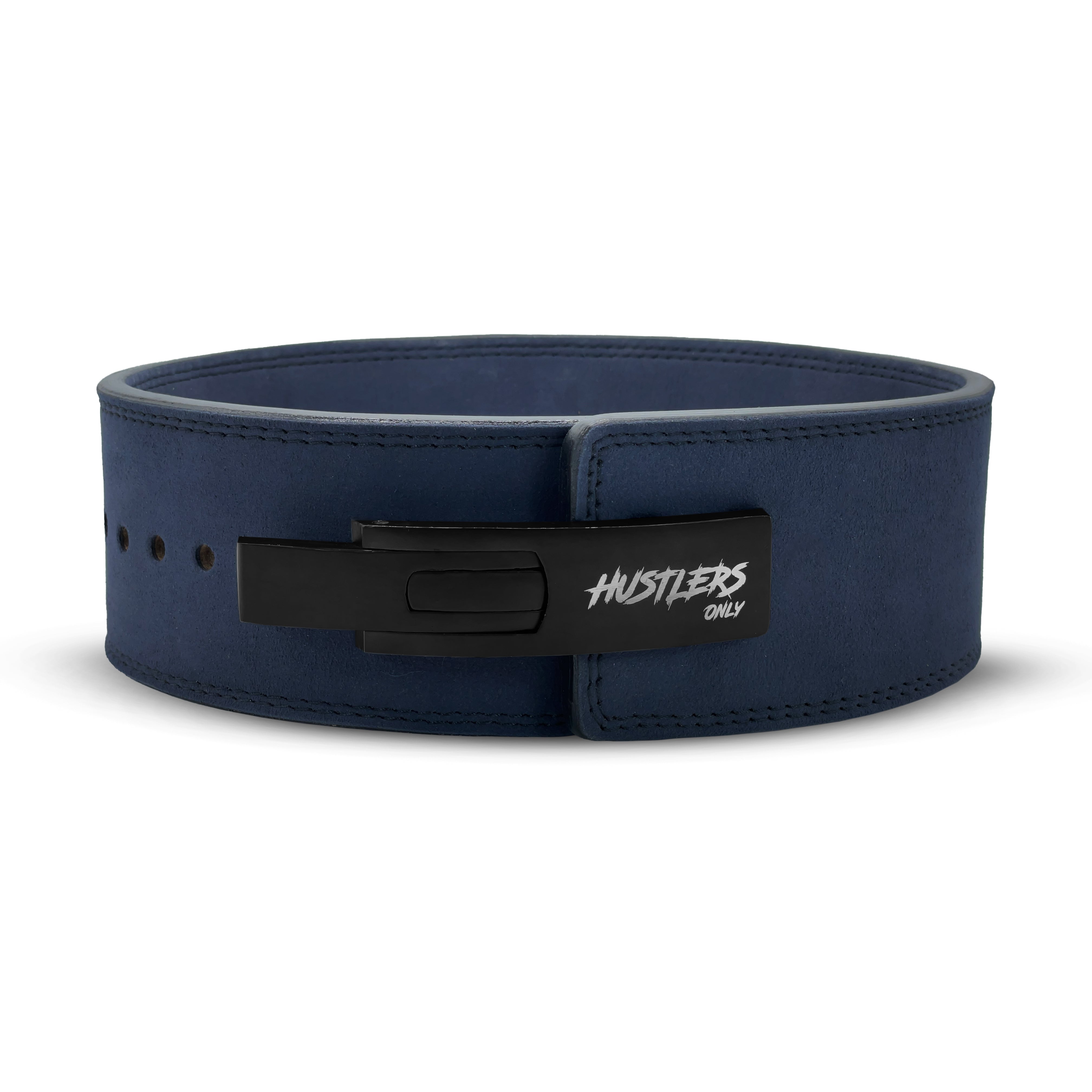 10mm Suede Leather Lever Belt - Blue