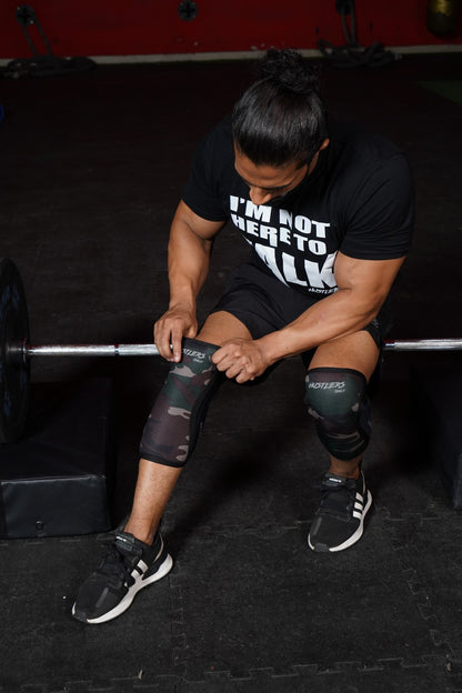 Camo Knee Sleeves 5mm For Powerlifting | HustlersOnlyPK