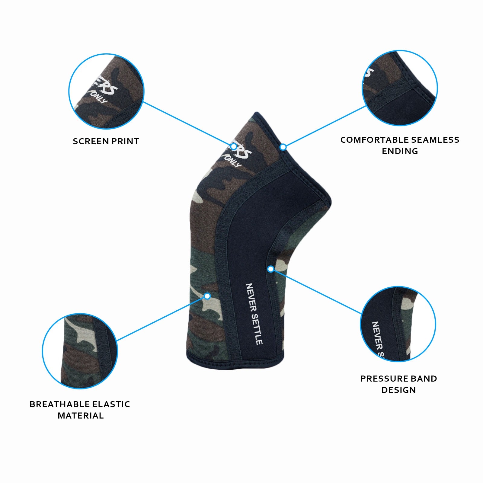 Camo Knee Sleeves 5mm For Powerlifting | HustlersOnlyPK