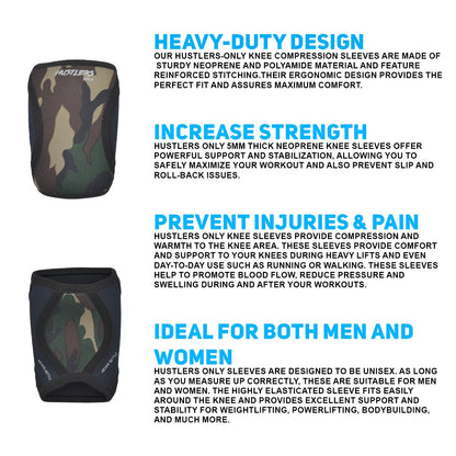 Camo Knee Sleeves 5mm For Workout | HustlersOnlyPK