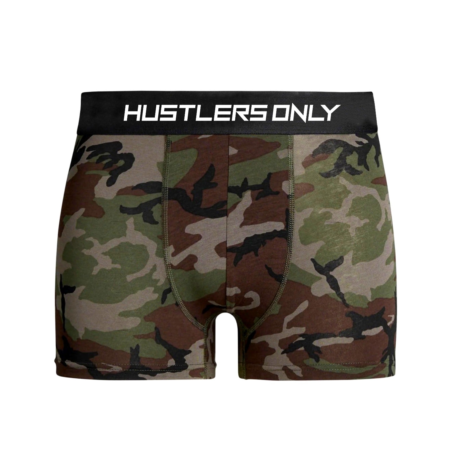 Men's Camo Boxer Briefs with Metallic Waistband | Hustlers Only PK