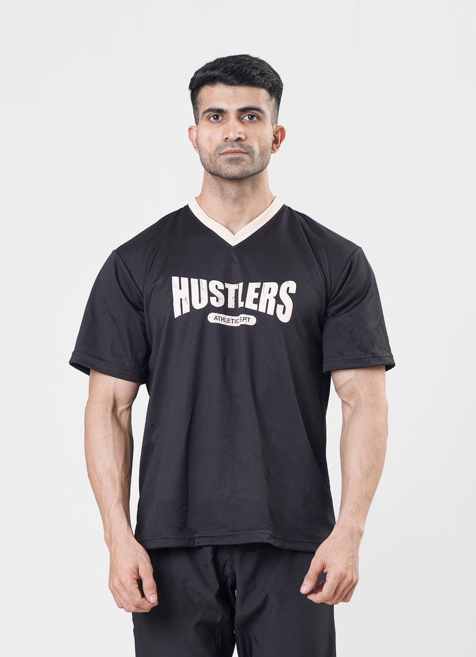 Mesh Basketball Tshirt Black for Mens | HustlersOnlyPK