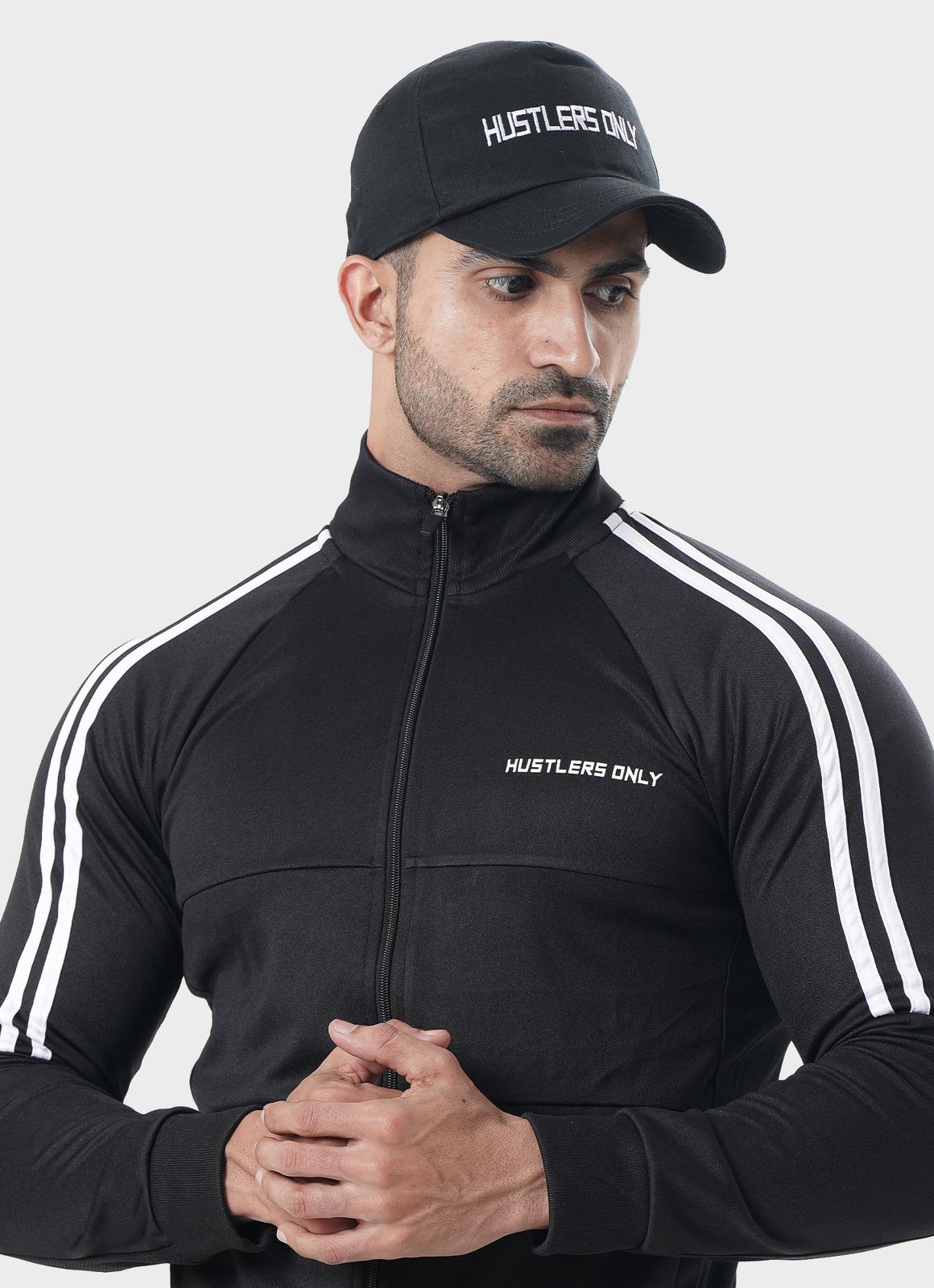 Muscle Fit Tracksuit Black for Mens | HustlersOnlyPK