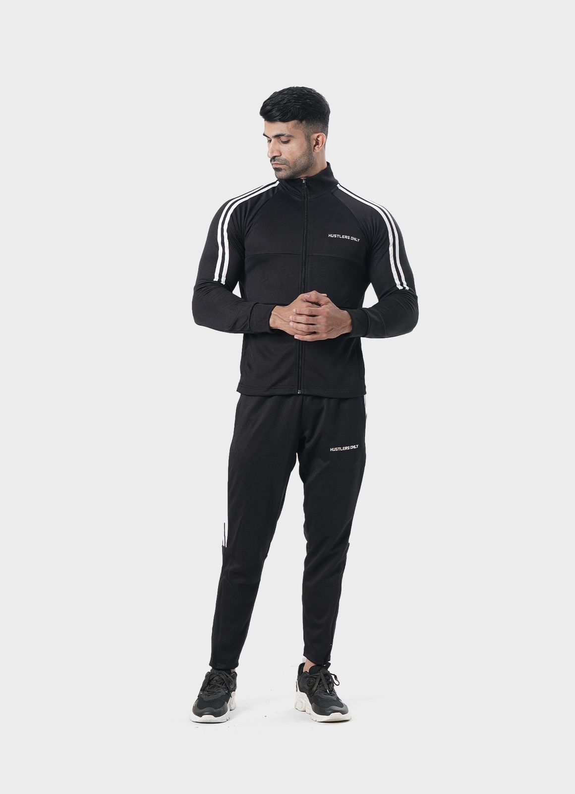 Black Muscle Fit Trouser  for Mens | HustlersOnlyPK