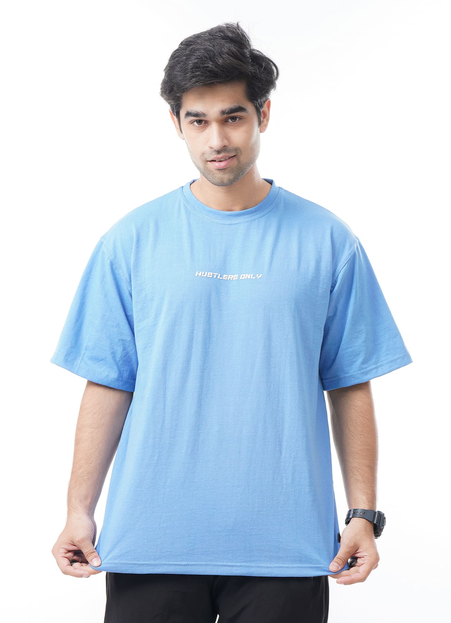 Sky Blue Muscle Warrior Loose Fit T-Shirt | HustlersOnlyPK