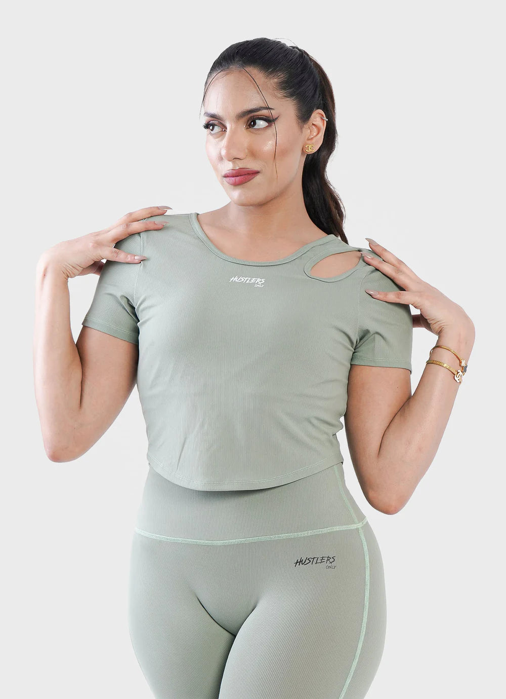 Light Green Onyx Crop TShirt For Women | HustlersOnlyPK