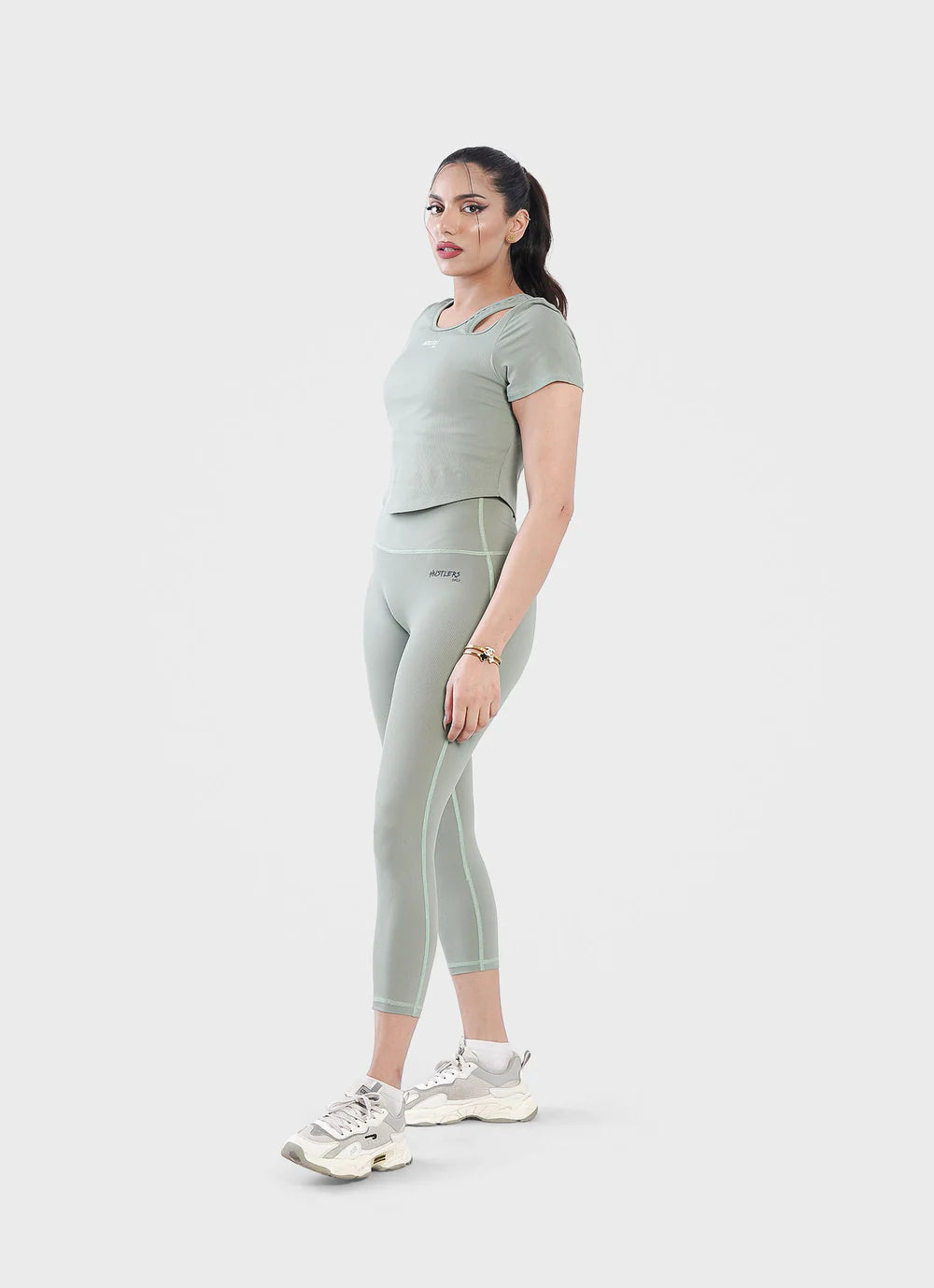 Light Green Onyx Crop TShirt For Gym | HustlersOnlyPK
